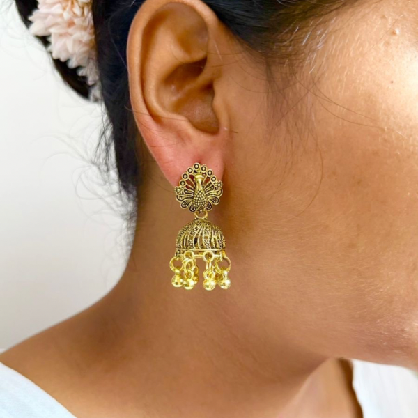 Golden Dome Jhumkas