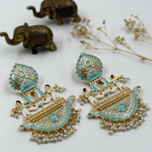 Vintage Royal Doli -Chandbali Earrings 4