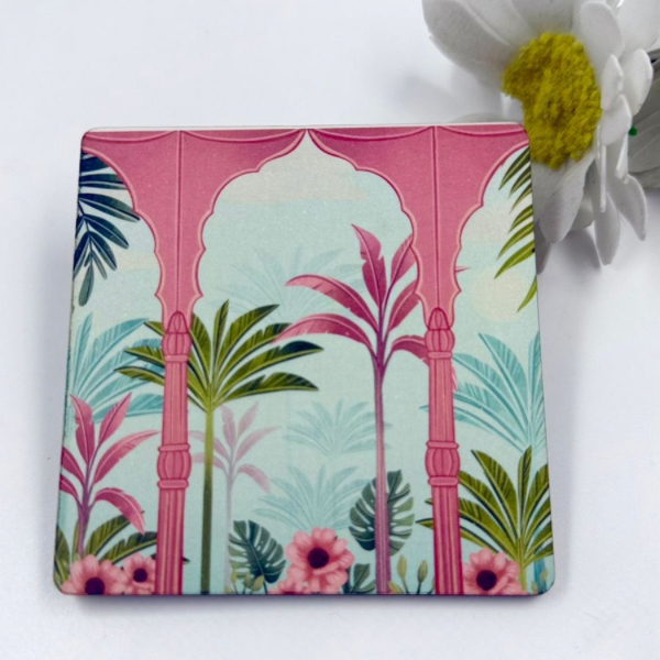 Desert Bloom Pink Coasters (Set of 4)