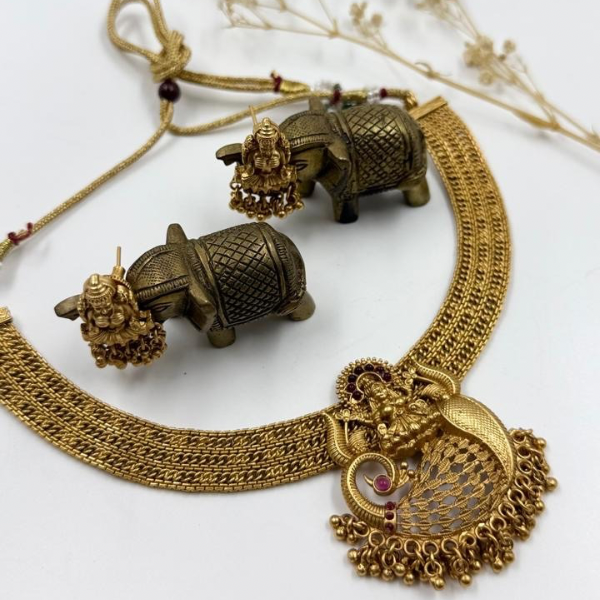 Golden Goddess -Temple Necklace Set