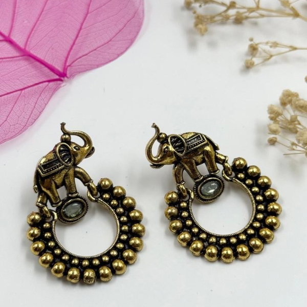 Fabled Safari Designer Elephant Earrings