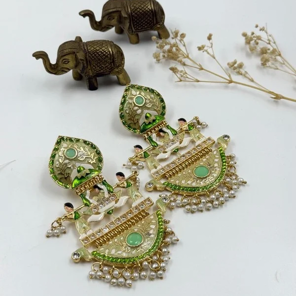 Vintage Royal Doli -Chandbali Earrings 6