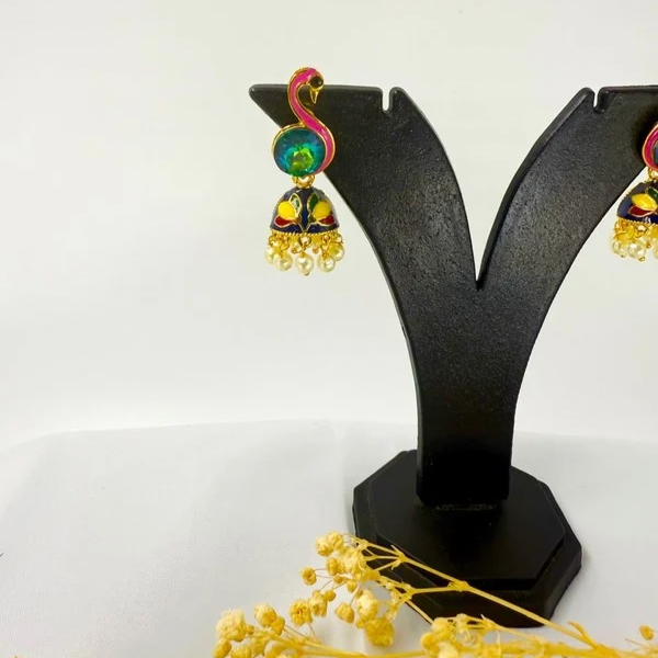 Peacock Paradise Jhumkas