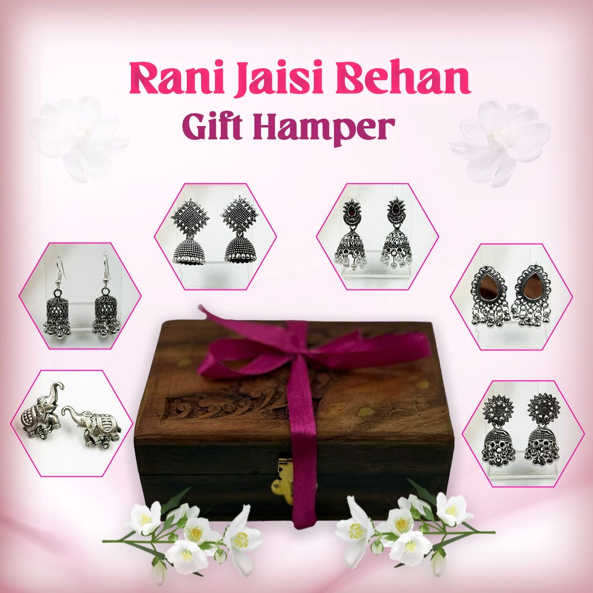 Bohemian Bliss: Oxidized Silver Earring Gift Box