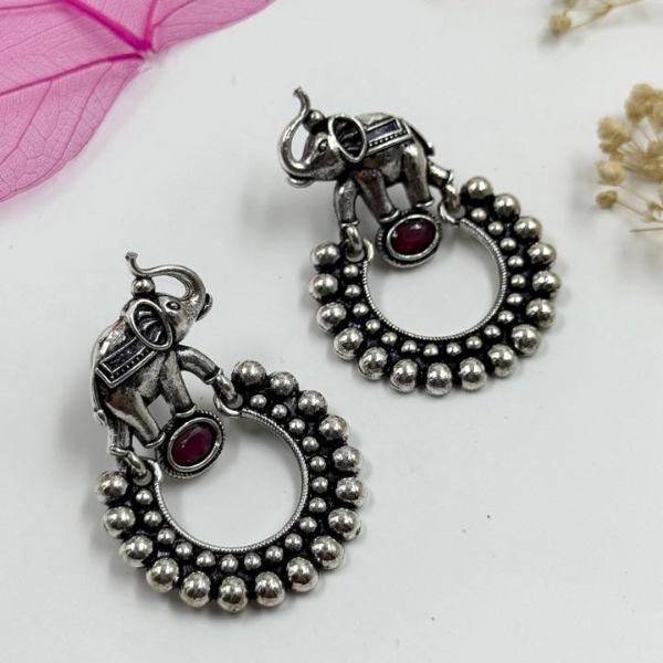 Fabled Safari Designer Elephant Earrings 3