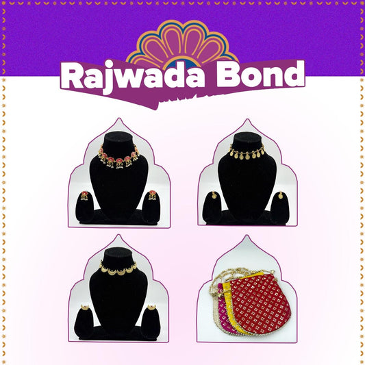 Festive Glam: Choker Necklace & Potli Pouch Combo