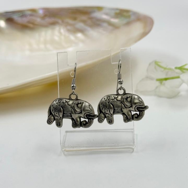 Elephant Drop Earrings -Alpha