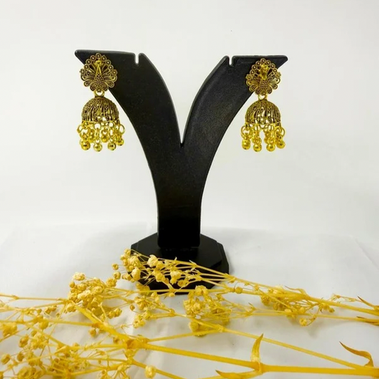 Golden Dome Jhumkas