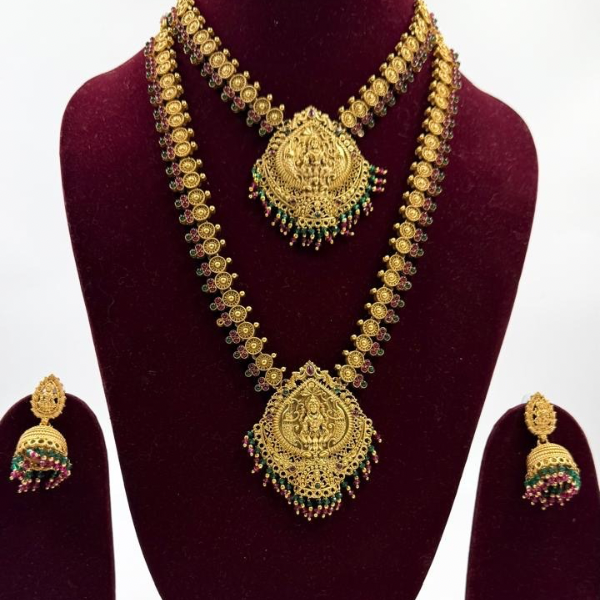 Divine Aura Temple Set - Dual Layered NecklaceSet