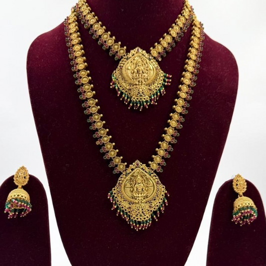 Divine Aura Temple Set - Dual Layered NecklaceSet