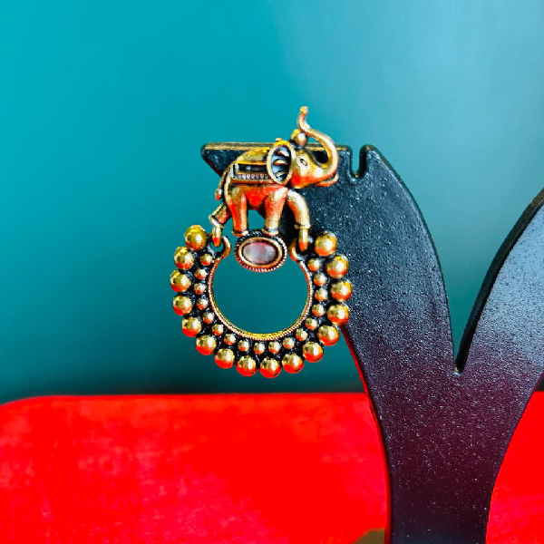 Fabled Safari Designer Elephant Earrings