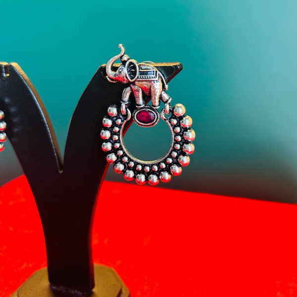Fabled Safari Designer Elephant Earrings 3