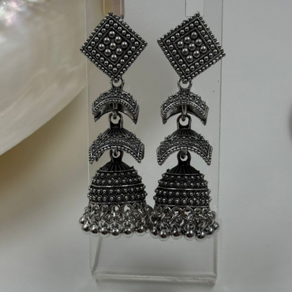 Navratri Special Oxidised 5 Earrings Combo