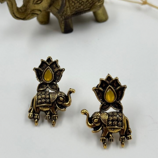 Lotus Royale – Elephant Charm Earrings 4