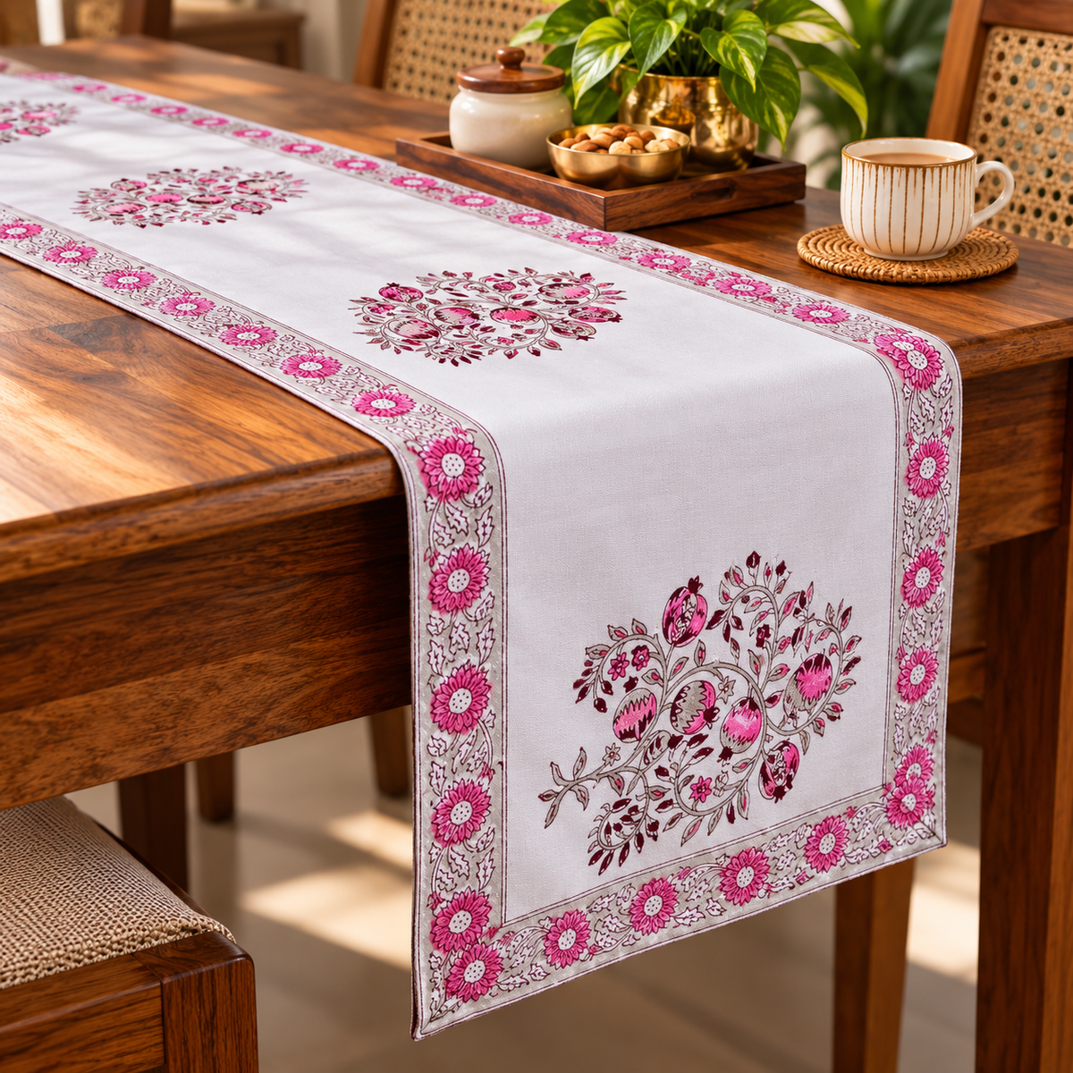 Dining Table Runners with Mats & Napkins - Block Print