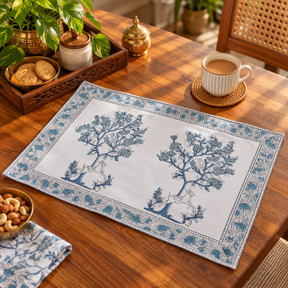 Dining Table Runners with Mats & Napkins - Block Print