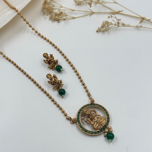 Sacred Serenity: Antique Goddess Necklace Set