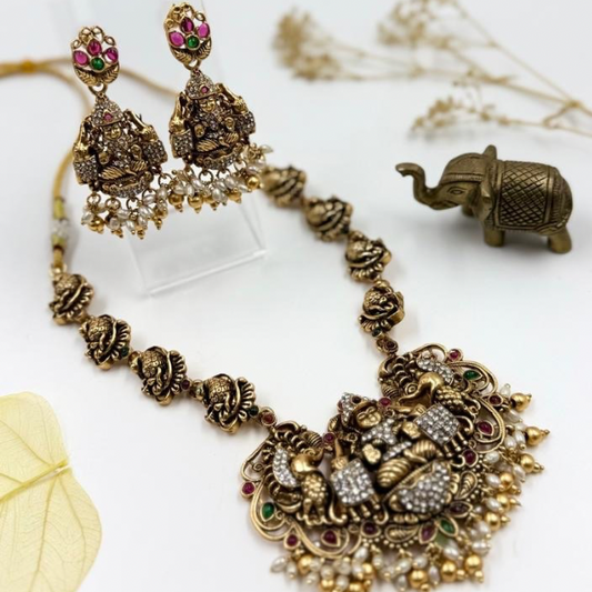 Divine Glow Goddess Mahal Necklace Set
