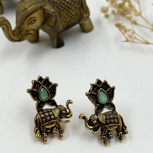 Lotus Royale – Elephant Charm Earrings 2