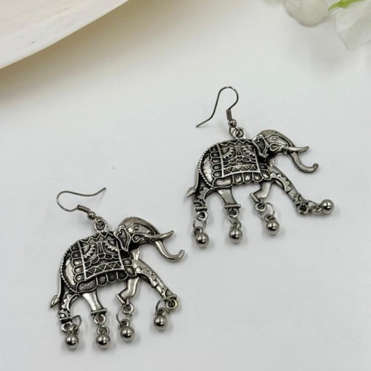 Glamorous Elephant Drop Earrings.