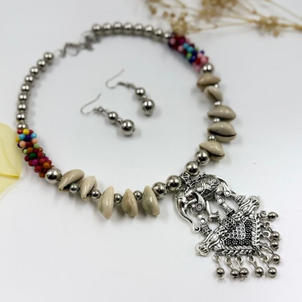 Ocean's Whisper Elephant Necklace Set