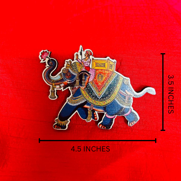 Ornated Elephant Fridge Magnet