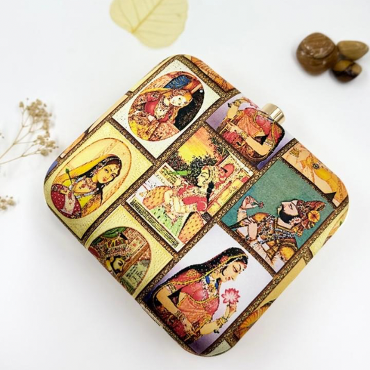 Royal Heritage Illustrated Box Clutch