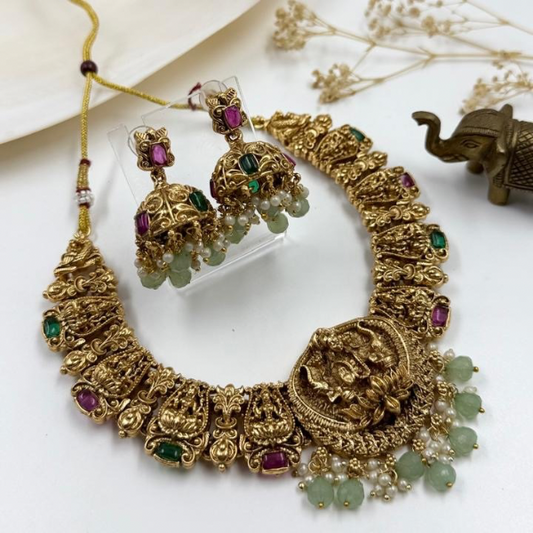 Traditional Temple Choker Necklace Set