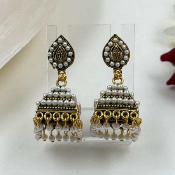 Royal Teardrop Pearl Jhumkas