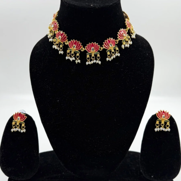 Festive Glam: Choker Necklace & Potli Pouch Combo