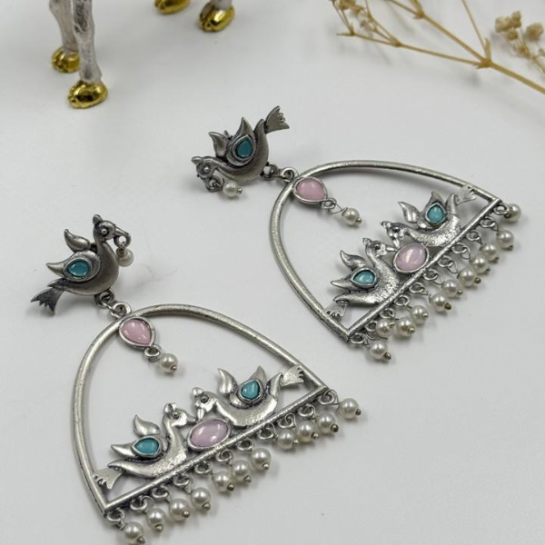 Adorable Silver Bird Earring 1