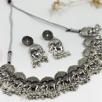 Elegant Elephant Necklace Set