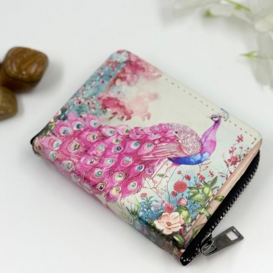 Pink Royale Peacock Wallet