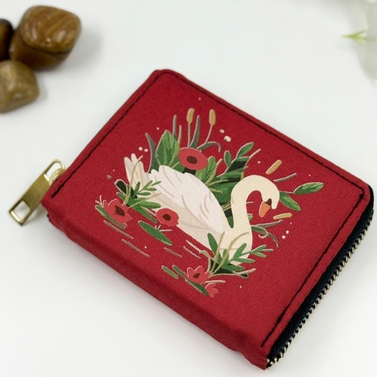 Swan Serenity Mini Zip Wallet
