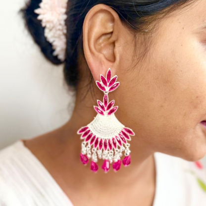 Royal Gulaabi Jhumkas Earrings