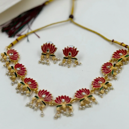 Festive Glam: Choker Necklace & Potli Pouch Combo