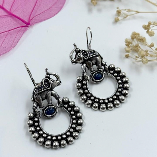 Fabled Safari Designer Elephant Earrings-1