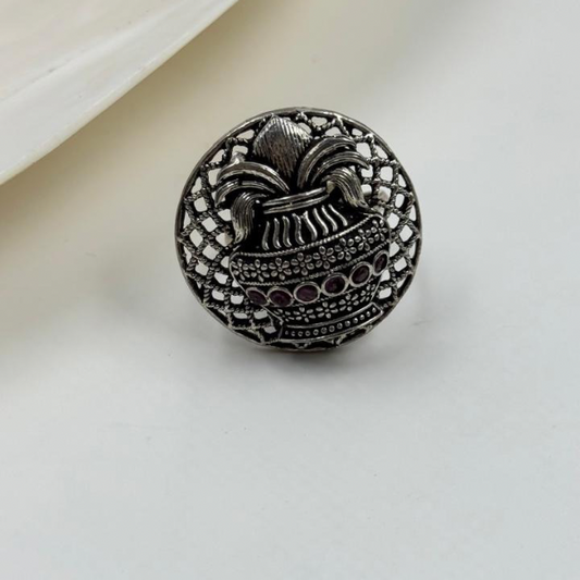 Antique Silver Kalash Ring