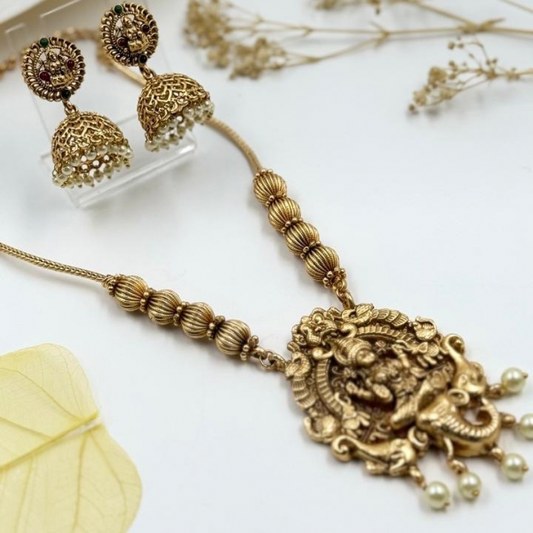 Divine GajLakshmi – Royal Temple Necklace Set