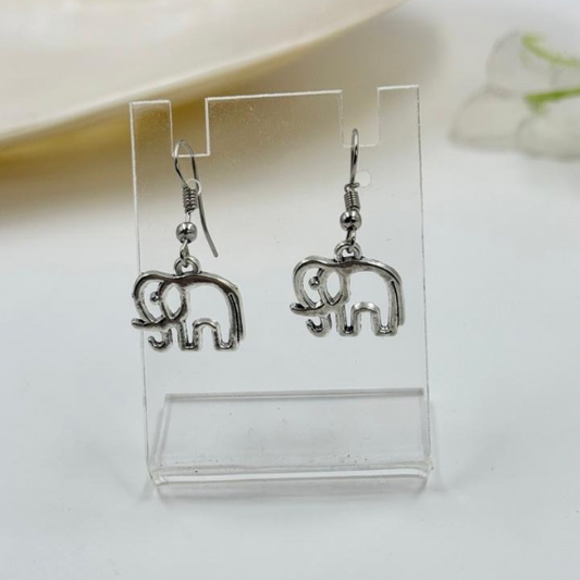 The Simple Elephant Drop Earring
