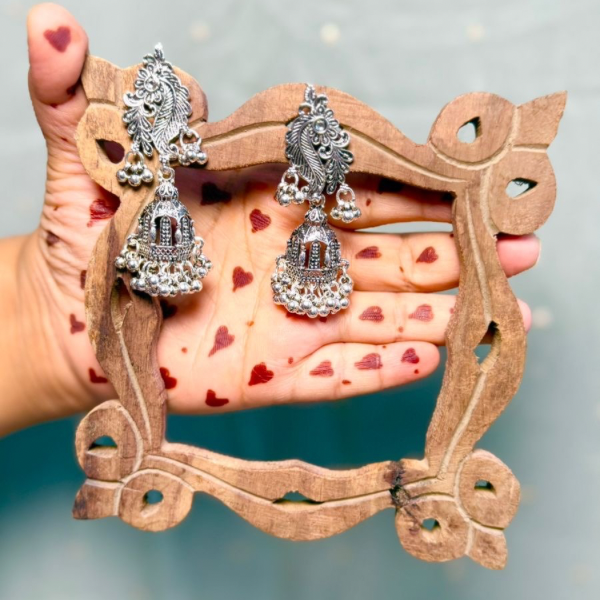 Leaves Oxidised Earrings