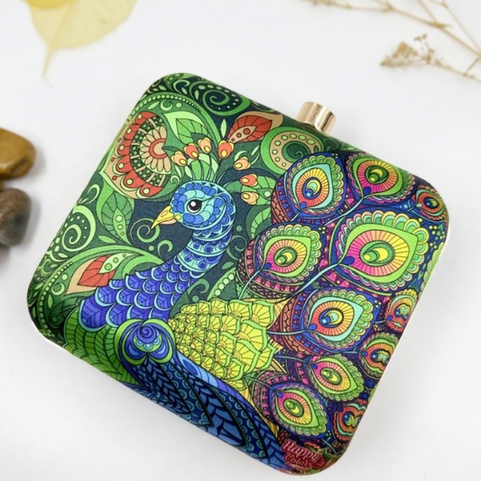 The Peacock Motif Clutch