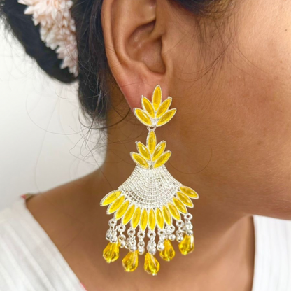 Sunlit Bloom Jhumka Drops Earrings