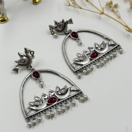 Adorable Silver Bird Earring 5