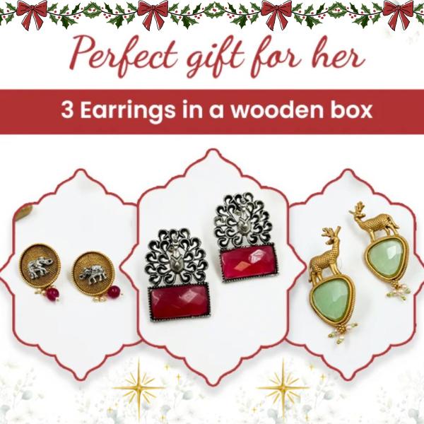 Winter Berry Earring Trio