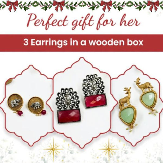 Winter Berry Earring Trio