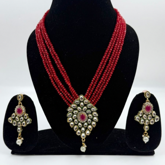 Crimson Crush Kundan Set