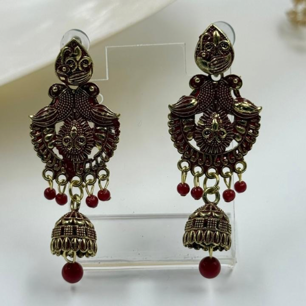 Modest Red Dangler Earrings