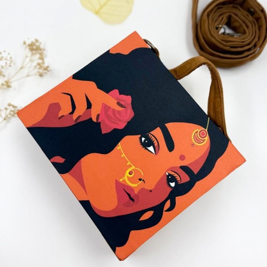 Fierce Beauty Sling Bag with Desi Pop Art