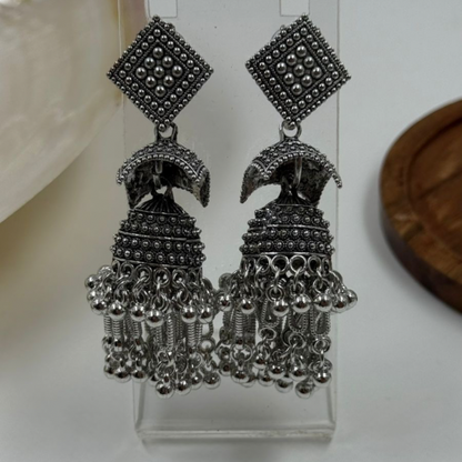 Ekdum Solid Navratri Oxidised Earrings Combo